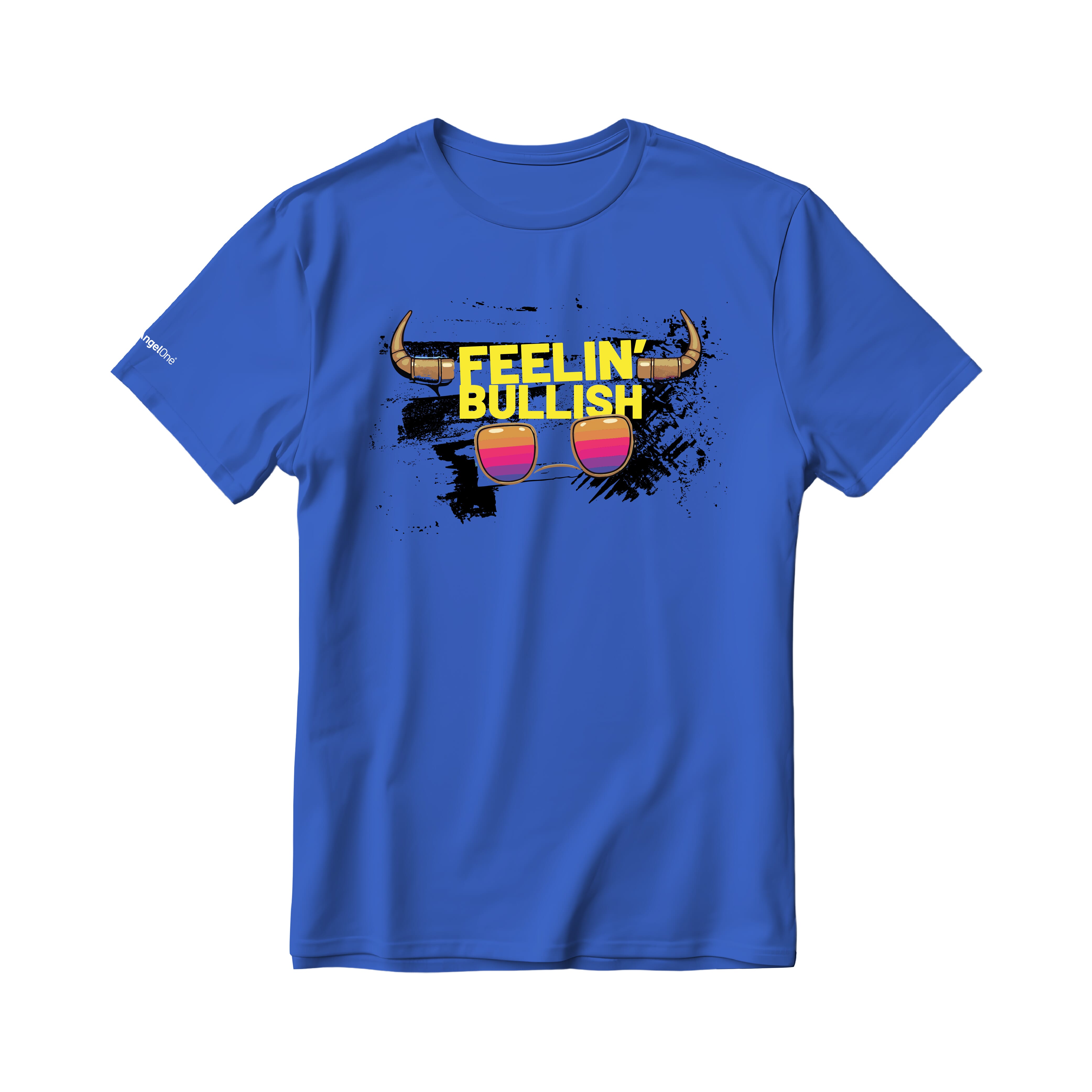 Feelin Bullish Unisex  Round Neck T-Shirt - Royal Blue